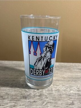 1995 Official Kentucky Derby 121 Drinking Glass Cup Triple Crown Horse Racing